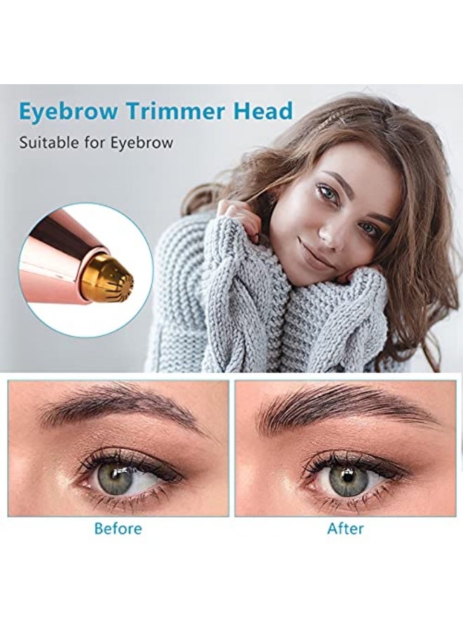 إزالة شعر الوجه للنساء، آلة قص شعر الأنف قابلة لإعادة الشحن 2 في 1، شفرات الحواجب القابلة للتنقل، آلة حلاقة كهربائية لإزالة الشعر بدون ألم للوجه، الأنف، شعر الخ peach fuzz، الجسم، اللحية، الشفاه، الذقن، إزالة الشعر للنساء - Image 4