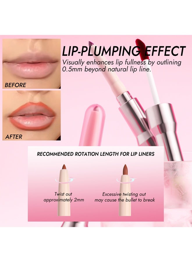 يونج فيجن قلم تحديد الشفاه والسائل المرآة 2 في 1، قلم تحديد الشفاه وظلال الشفاه واللمعان ذو الطرفين، قلم تحديد الشفاه المخملي المطفي، تأثير مرآة الشفاه العصيري، تكثيف سريع للشفاه، مجموعة مكياج مثالية للشفاه، #06 - Image 5