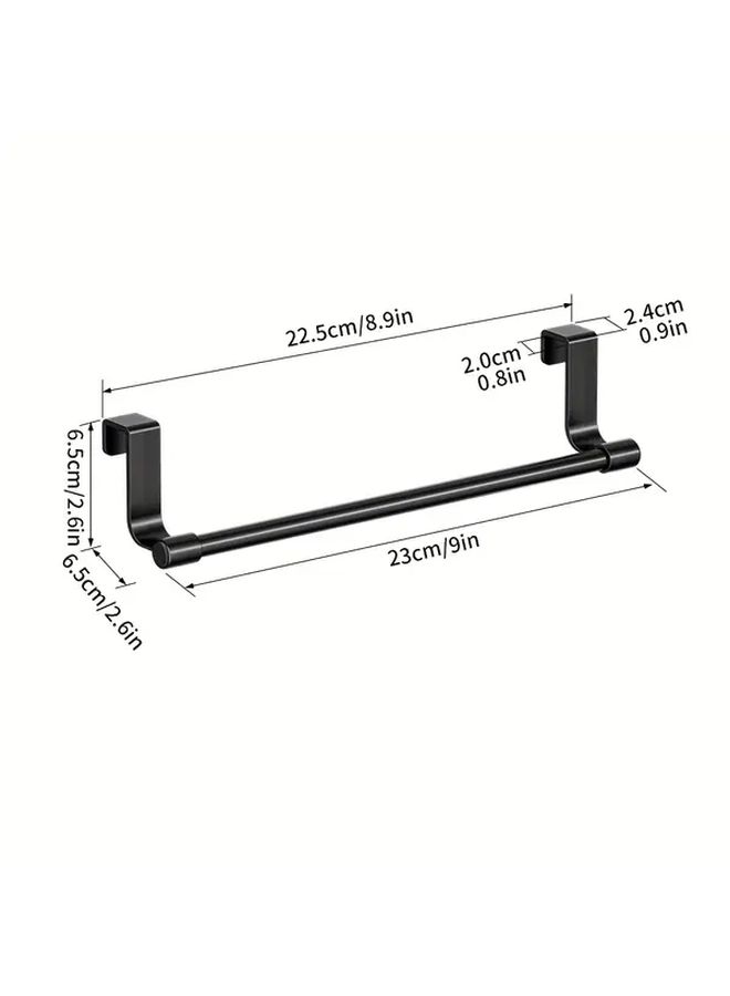 White Wall Mounted Kitchen Towel Rack No Drill Installation Space Saving Cloth Holder - Image 5