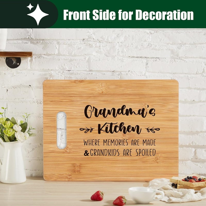 Lodeskee Grandma Gifts for Grandma Birthday Cutting Board Gift for Best Grandma from Grandchildren  Grandma Gift for Mothers Day Christmas Gifts for GrandmotherGrandmas Kitchen WHERE MEMORIES ARE MADE - Image 3