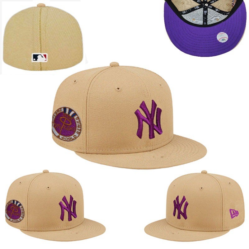 New Dense Embroidery Hat Lany Team Flat-Brim Baseball Cap American Hip-Hop Reversible Baseball League Team Cap - Image 1