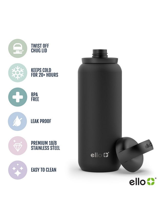 Ello Cooper Twist 22oz Stainless Steel Water Bottle with Chug Lid | Leak Proof Double Walled and Vacuum Insulated | Fits Car Cupholder | Built in Carry Loop | Dishwasher Safe | Lilac - Image 3