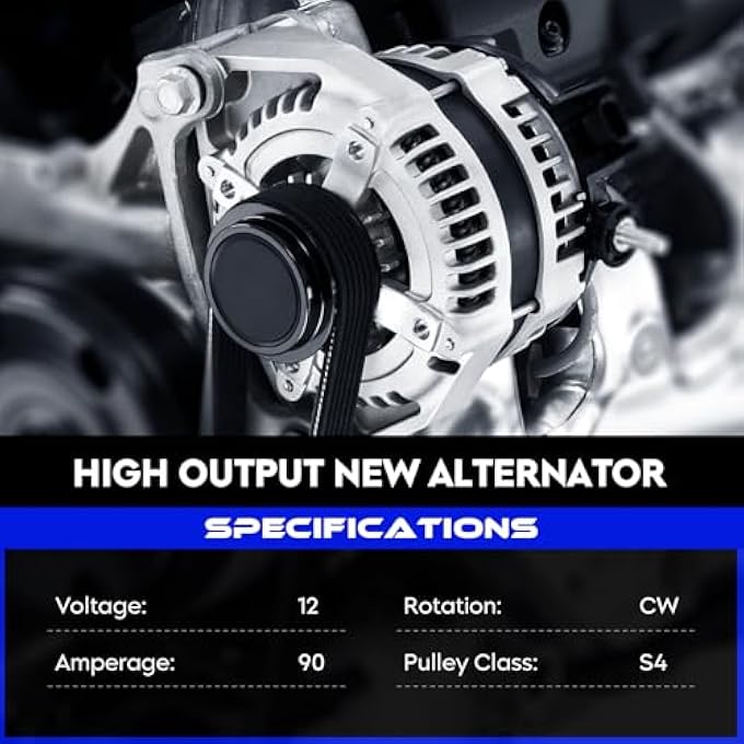 SEHNSUCHT Alternator Replacement New Fit for Hyundai Elantra 2.0L 2007-2012, for Kia Soul 2.0L 2010-2011, for Kia Spectra 2.0L 2007-2009, for Kia Spectra5 2.0L 2007-2009, Replacement for 2655635 - Image 4