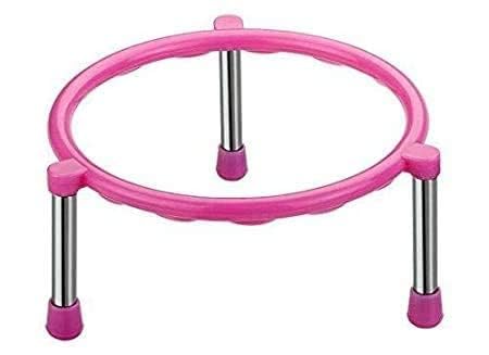 Acorn Crafts Acorn Crafts Matka Ring Heavy Stainless Steel Legs Matka Ring Stand for Matka Srtand Multi Color Plastic Ring Pot Stand for Matka Pack of 1  - Image 1