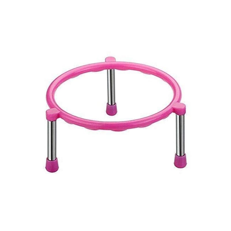 Acorn Crafts Acorn Crafts Matka Ring Heavy Stainless Steel Legs Matka Ring Stand for Matka Srtand Multi Color Plastic Ring Pot Stand for Matka Pack of 1  - Image 4