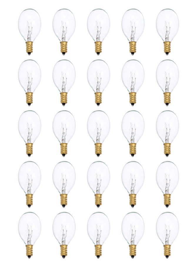 AC120V G40 Globe Tungsten Incandescent B-ulb Lamp 25 P-ack E12 Base Socket Holder IP44 Water Resistance Warm White for String Light Home Party Decoration Wedding Function Portable - Image 1