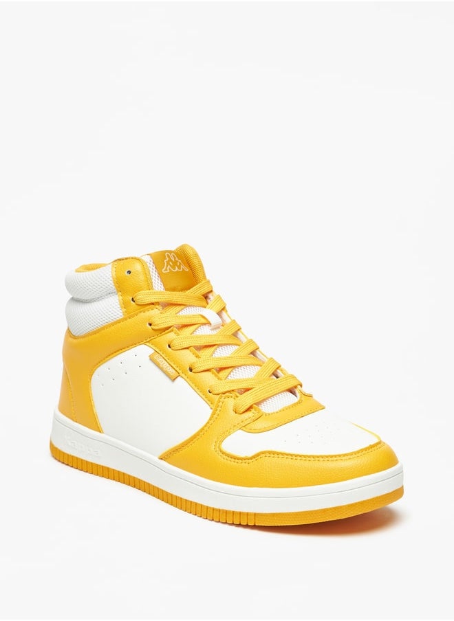 Kappa Women's Colourblock High-Top Sneakers with Lace-Up Closure  - Image 1