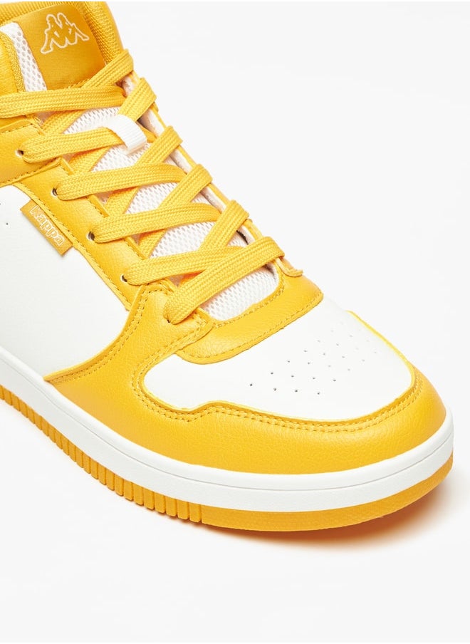Kappa Women's Colourblock High-Top Sneakers with Lace-Up Closure  - Image 4