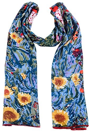Salutto Women 100% Silk Scarves Van Gogh Painted Boutique Scarf - Image 2