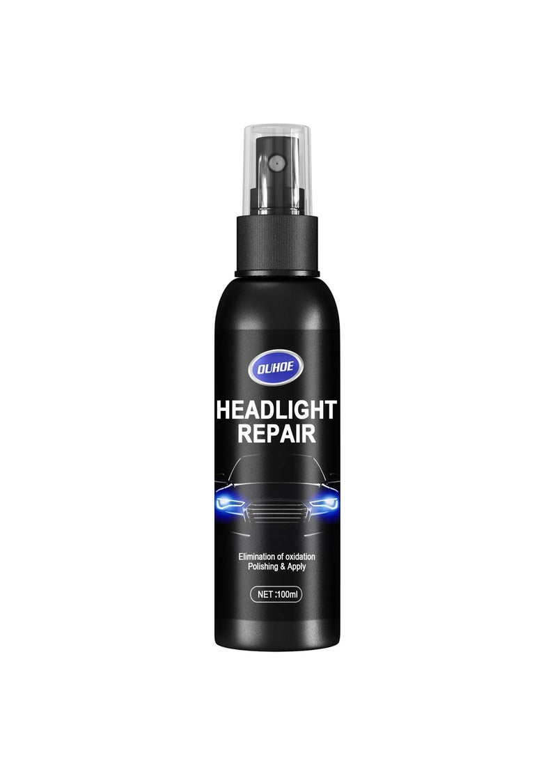 OUHOE Car Headlight Repair Fluid, Convenient Portable Auto Headlight Restoration Liquid, Long Lasting Innovative Headlight Repair Polish, Scratch Removal Spray for Head Light Lens, (1pc 100ml)  - Image 1