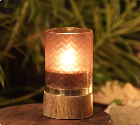 True Decor 6.2 Inch Akhand Diya for Puja Modern Design Akhand Jyoti Diya Big Size Brass - Image 4