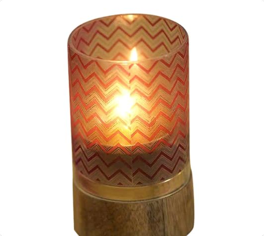 True Decor 6.2 Inch Akhand Diya for Puja Modern Design Akhand Jyoti Diya Big Size Brass - Image 2