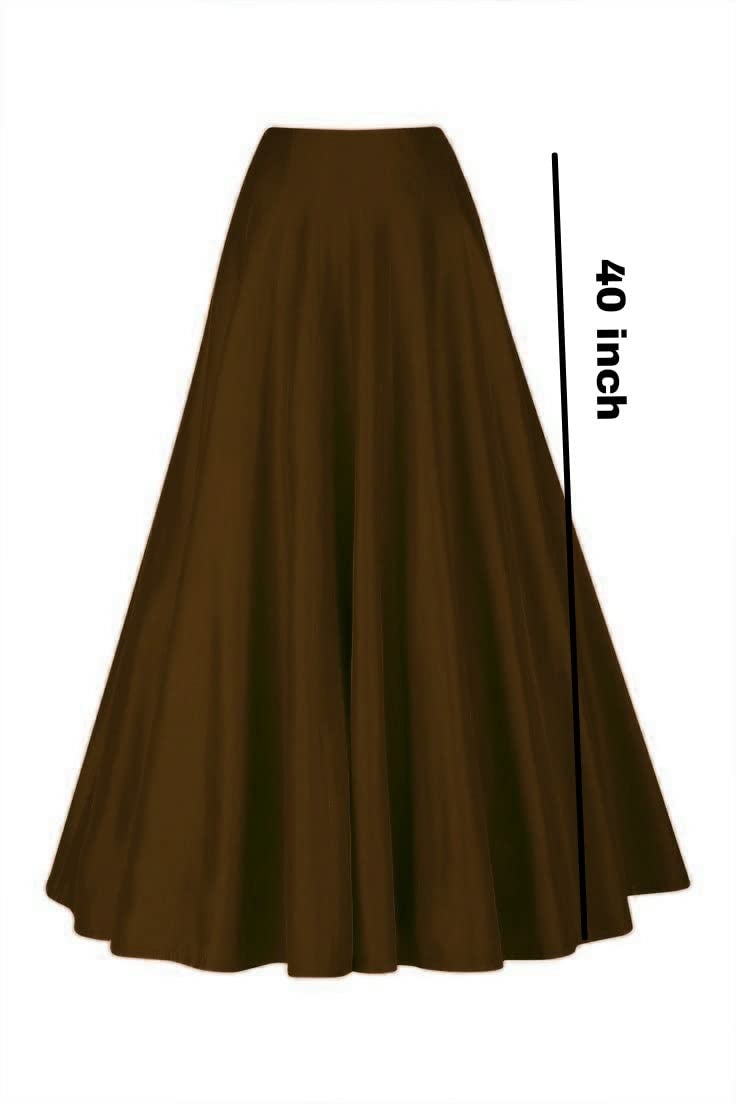 JANAK Women's Maxi Skirt (560_Brown_Free Size) - Image 2