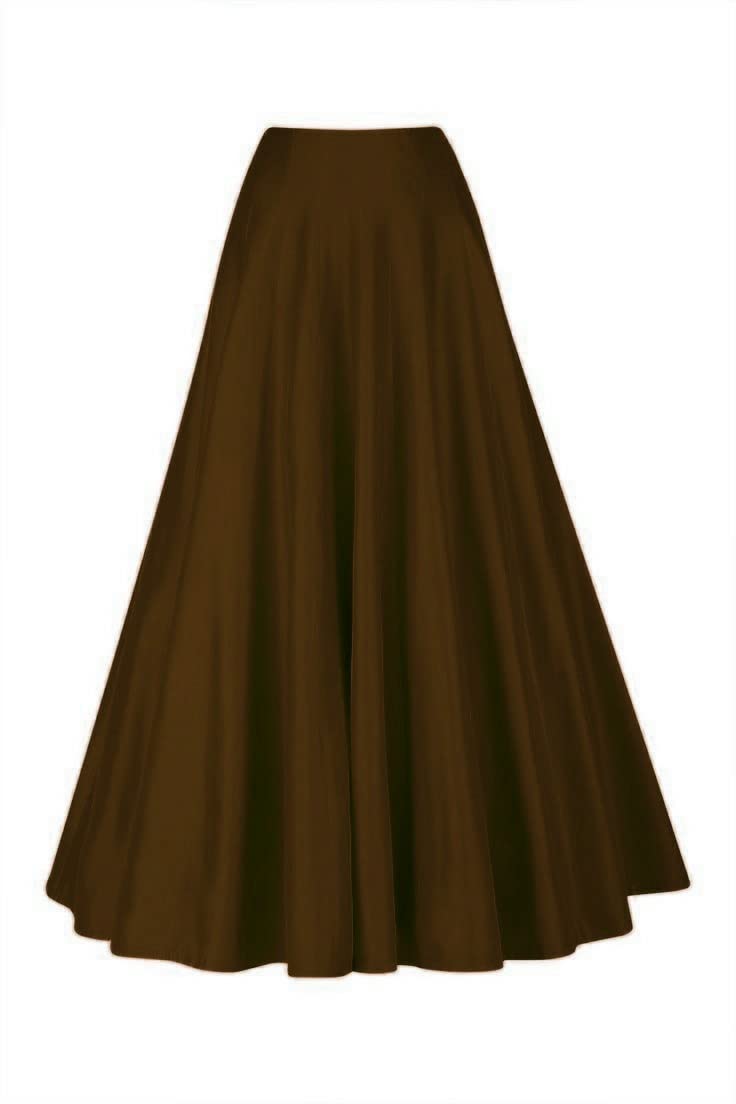 JANAK Women's Maxi Skirt (560_Brown_Free Size) - Image 5