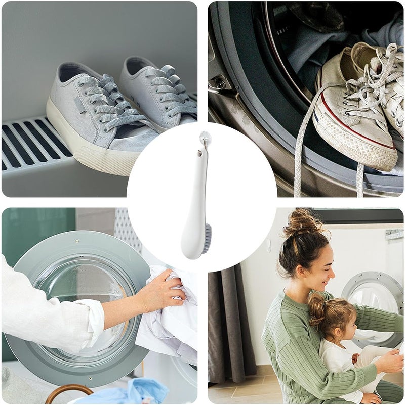 windforgecraft Bathroom Scrub Brush | Laundry Brush for Stain Removal - Non-Slip Ergonomics Handle Scrub Brushes for Cleaning, Household Cleaning Clothes Shoes Scrubbing - Image 3
