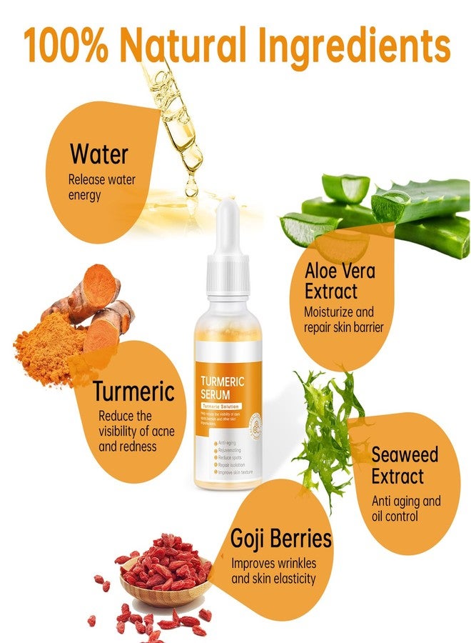 mopayzer Turmeric Serum for Face, 30 ML/ 1 PCS Anti Aging Turmeric Facial Serum, Turmeric Oil, Moisturizes & Firms Skin, Reduces Wrinkles & Fine Lines, Skin Care Essence for Dryness, Hydrates Face - Image 4