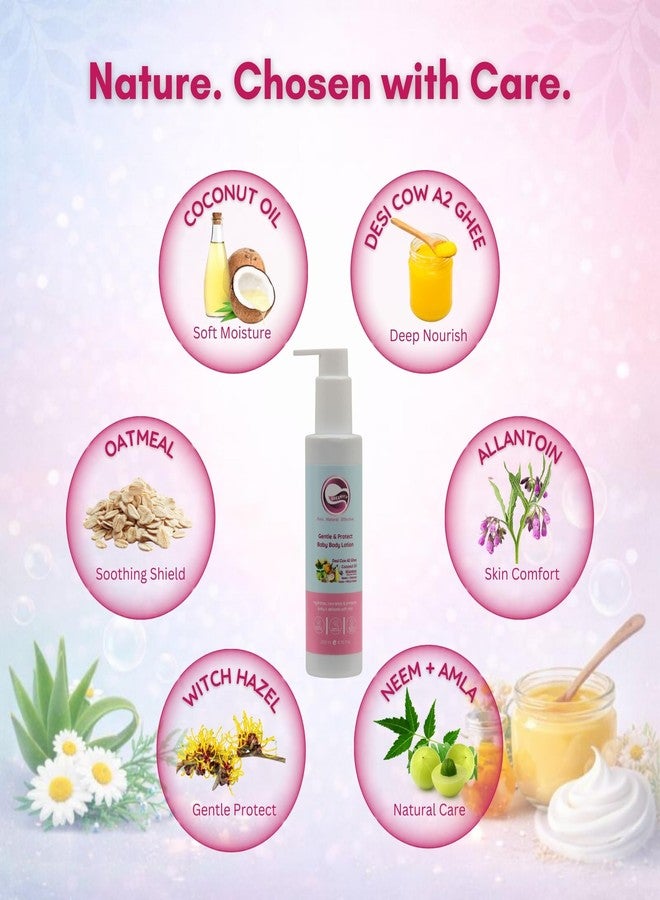 Greenviv Baby Body Lotion for Delicate Skin, Gentle Hydration & Protection with Desi Cow Ghee, Allantoin & Coconut Oil | Non-Greasy | 200 ml - Image 4