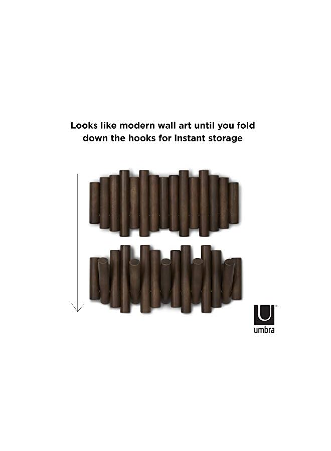 UMBRA Over The Door Hooks Over The Door Towel Rack With 6 Coat Hook Retractable Metal Door Hanger Hook Door Coat Rack Closet Organizer For Hanging Purse Belt Bag Hat Storage Black  - Image 2