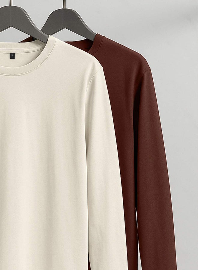 trendyol Pack Of 2 Men's Longsleeve T-shirts - Image 2