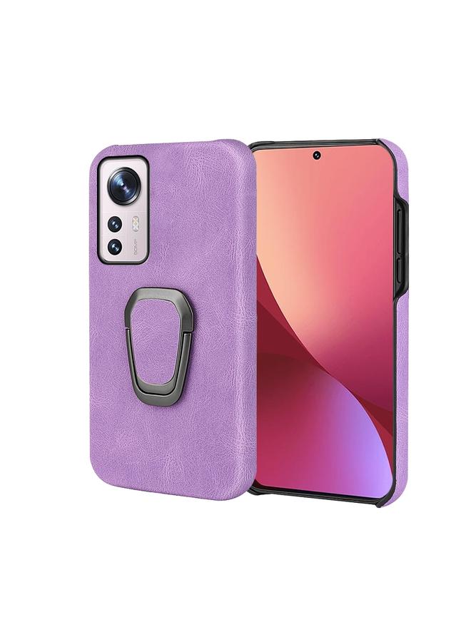 Ring Holder PU Phone Case For Xiaomi 12 Pro