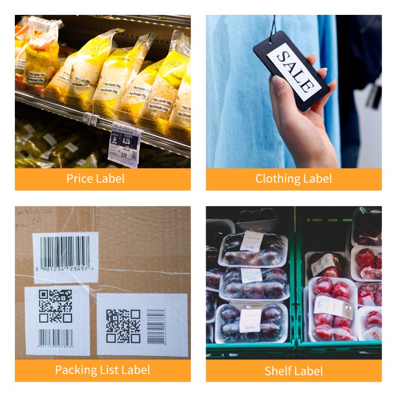 Thermal Printer: Mini BT 203dpi 70mm/s Print Speed - Ink-free 4000mAh Rechargeable Battery Mobile Printer for Commercial Retail, Warehouse Labeling and On-the-go Use - Image 2