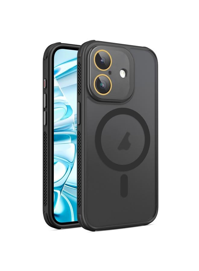 erorex Case For iPhone 16 Plus Hardware Side Cooling Skin Feel Frosted MagSafe Magnetic Phone Case with Lens Film - Image 1