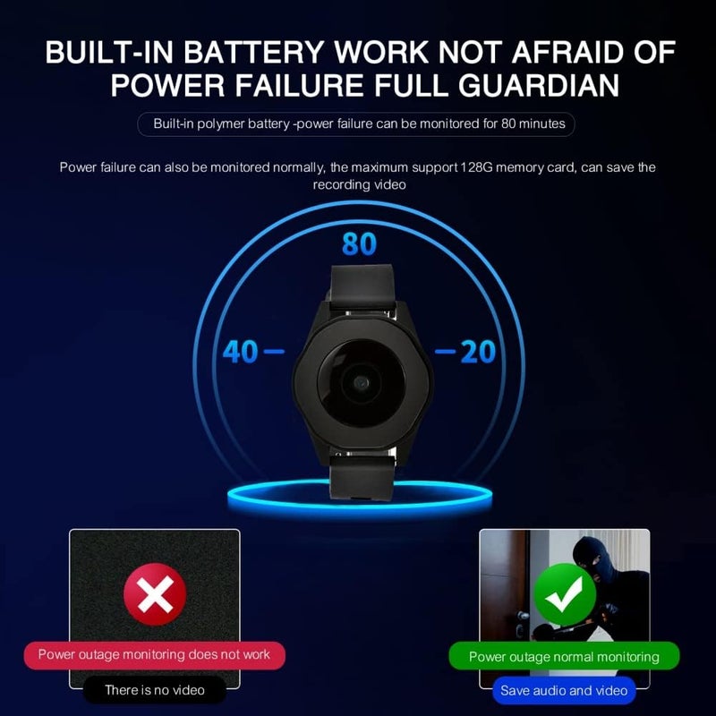 woobles Portable Watch Camera Wristband Camera Smart Wearable Camera WiFi Camera - Image 4