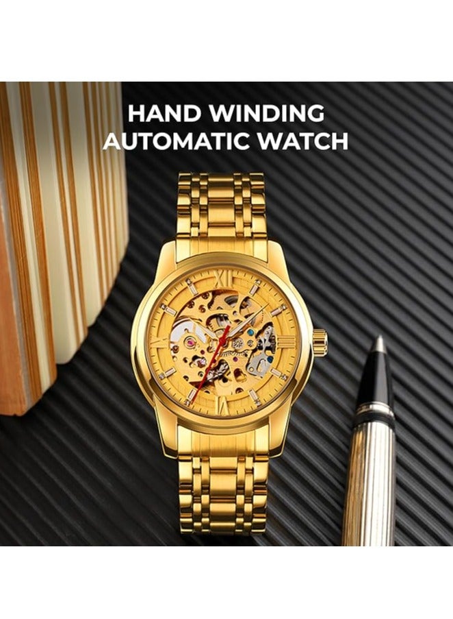 Skmei 9222 Automatic Mechanical Men's Watch, Stainless Steel Band - Image 2