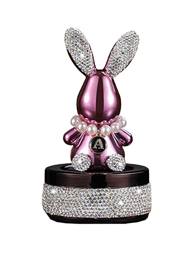 ZCM-HAPPY Diamond Rabbit Car Aroma Diffuser Ornament (Pink) - Image 1