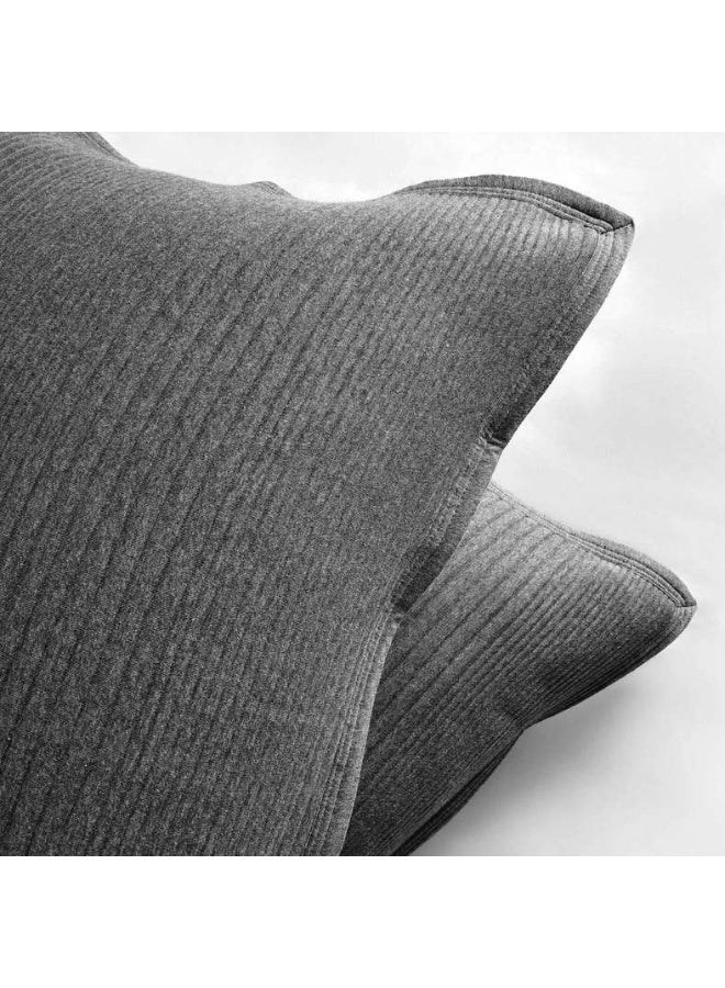Pan Home Cloud Melange Quilted Bedspread Set - Anthracite - Image 5