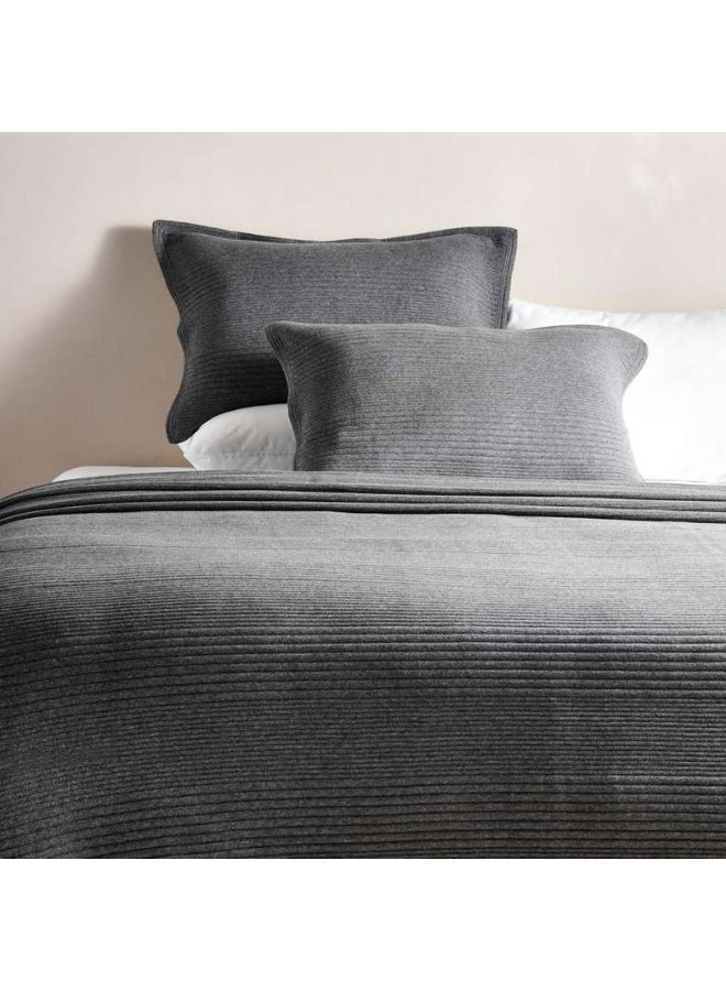 Pan Home Cloud Melange Quilted Bedspread Set - Anthracite - Image 3