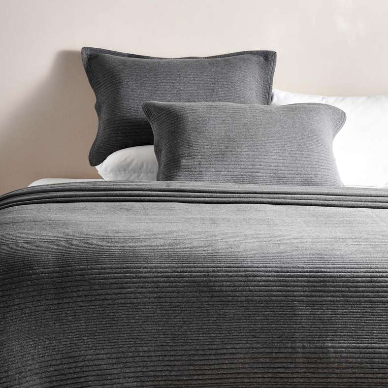Pan Home طقم غطاء سرير مخمل سحاب - أنثراسايت - Image 3