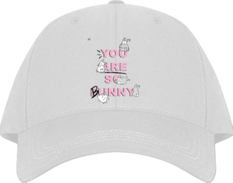 YOU ARE SO BUNNY Planets unisex baseball cap White