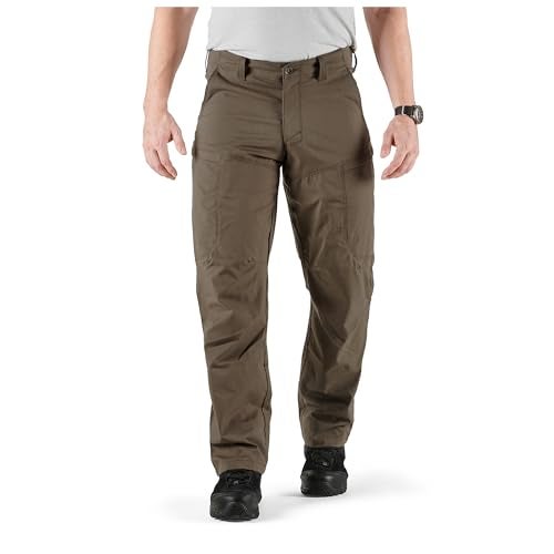 5.11 Tactical Men's Apex Pants, Regular Fit, Gusseted, 10 Pockets, Style 74434ABR, Tundra, 33W x 32L - Image 1