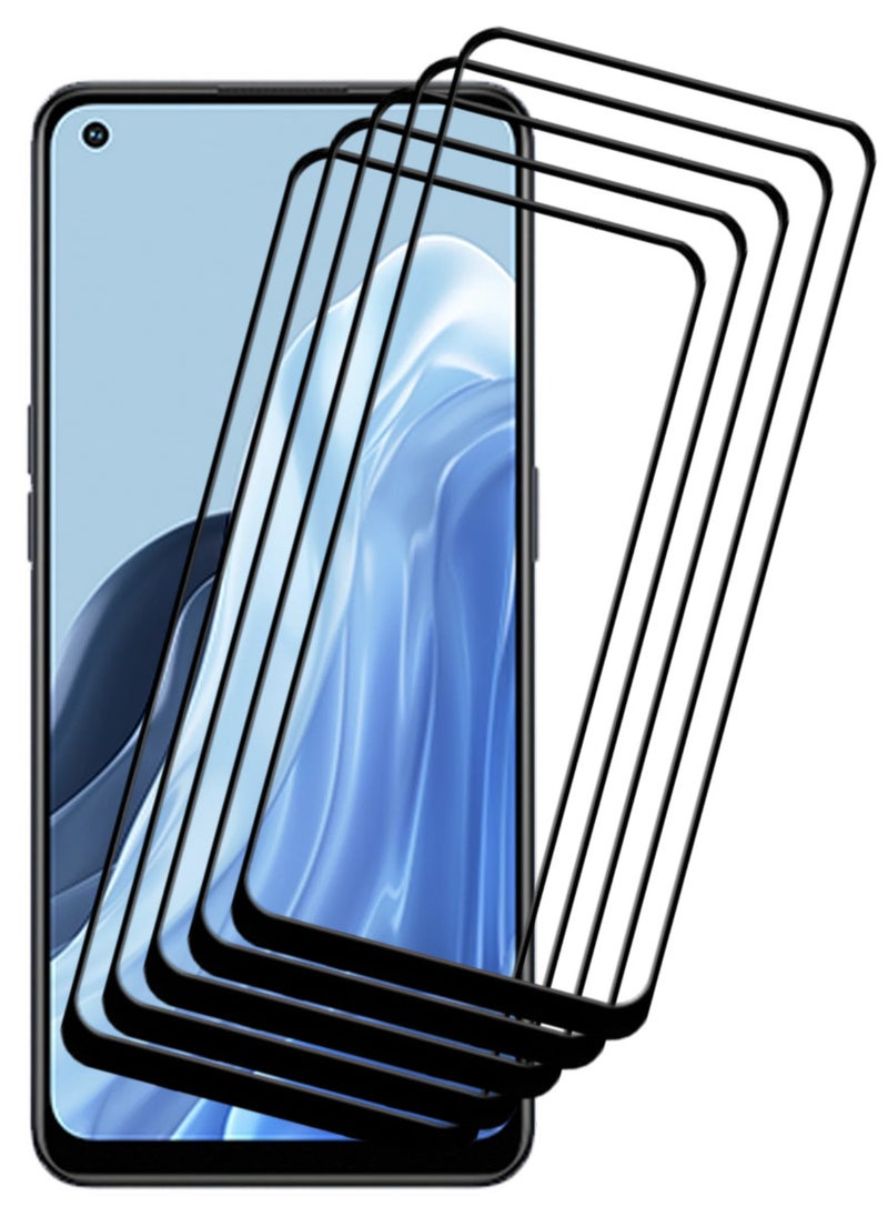 ACLIX 5 Pieces Antistatic ESD Dustproof Premium Quality High Definition Tempered Glass Screen Protector Designed For Oppo Reno7 - Image 1