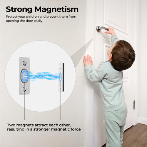 Tonitrui Silent Ball Catch, Adjustable Strong Magnet Door Catch，Using Noise Free, Replacing Door Ball Catch, with Identical Installation Dimension(2 Pack, Silver) - Image 2
