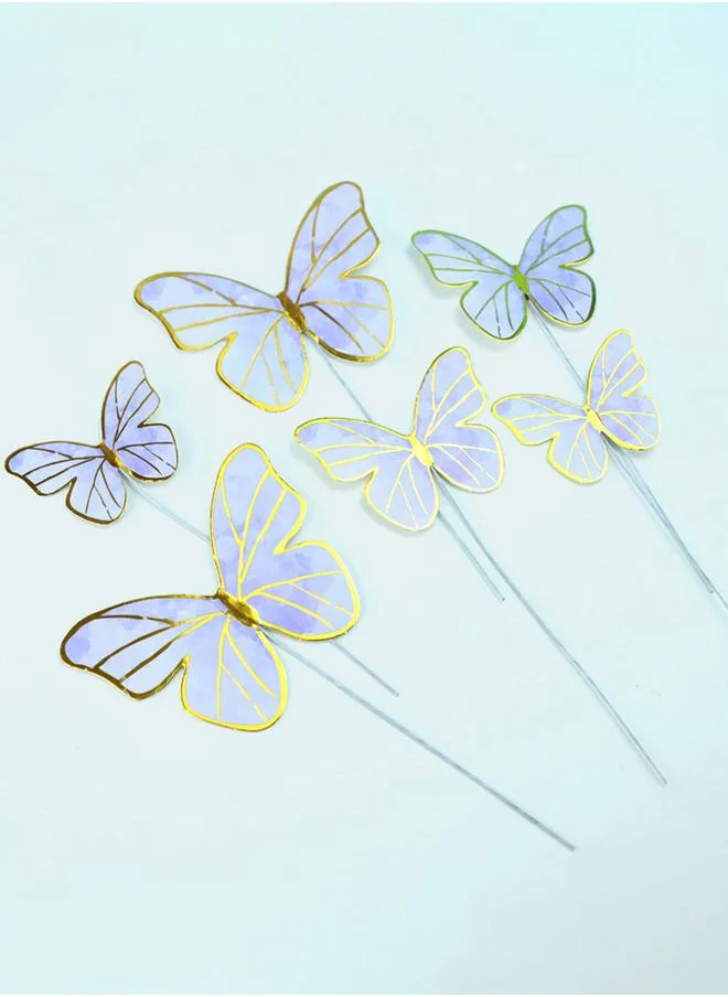 ستايلي Butterfly and Lady in Gown Cake Topper