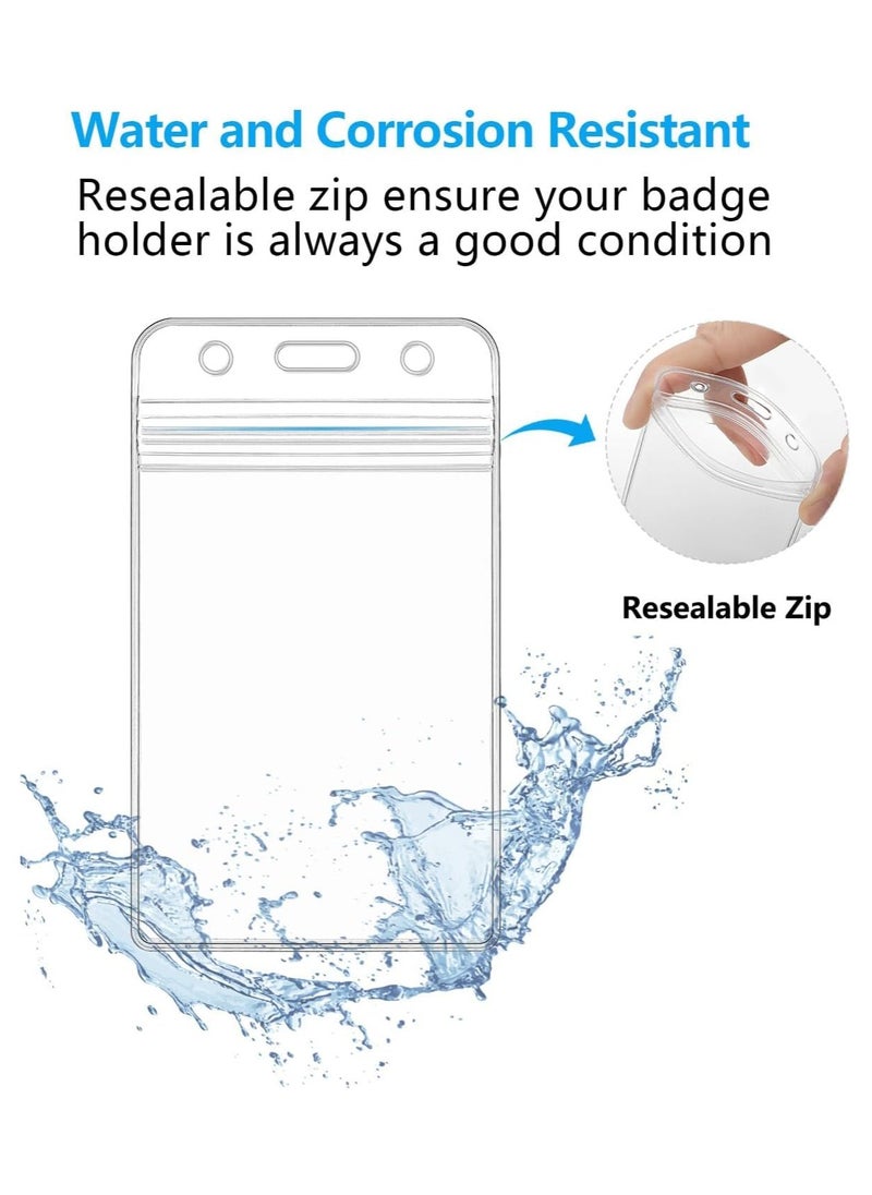 Generic 3 Pack Retractable Badge Reels- ID Holders with Belt Clip & Key Ring- 3 Clear ID Card Sleeves- Ideal for Work, Teachers, Nurses, and Students  - Image 5