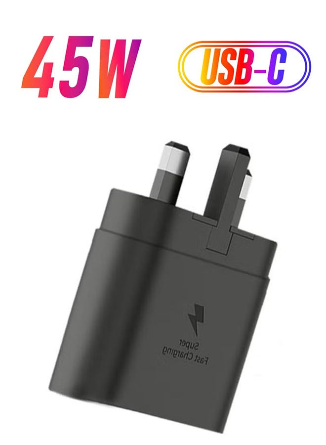 45 واط USB C فائقة السرعة الشاحن -متوافق مع S24 S23 S22 S21 S20 الترا، S24+ S23+ S22+ S21+، A53، A15، A 55، A54 -نوع C مهايئ الطاقة - Image 1
