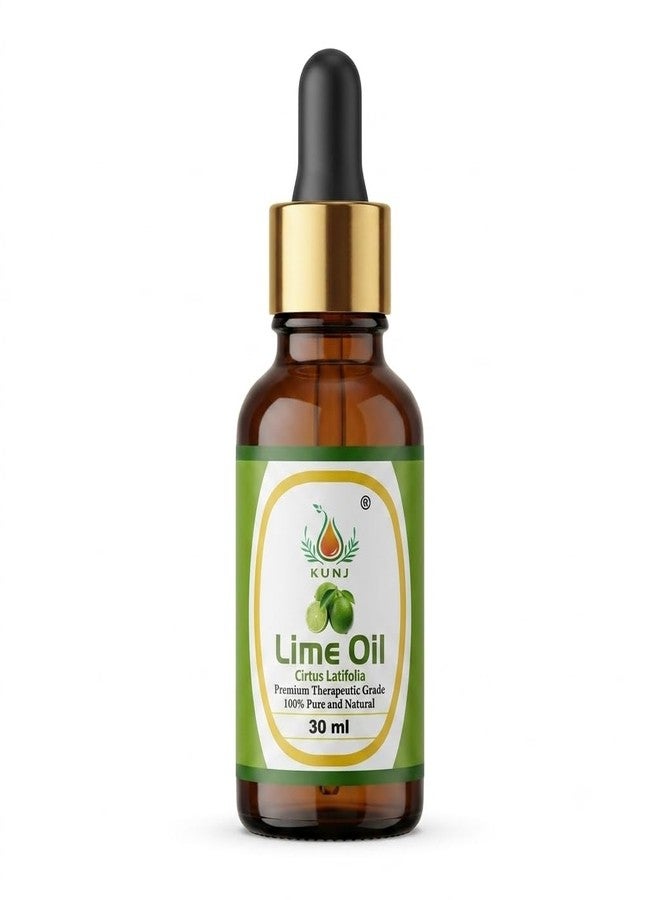 KUNJ زيت الليمون العطري كونج 30 مل - زيت نقي وطبيعي 100%، غير مخفف، معصور على البارد، للعلاج العطري، والناشر، والعناية بالبشرة، والعناية بالشعر، والتدليك | الحمضيات لاتيفوليا - Image 1