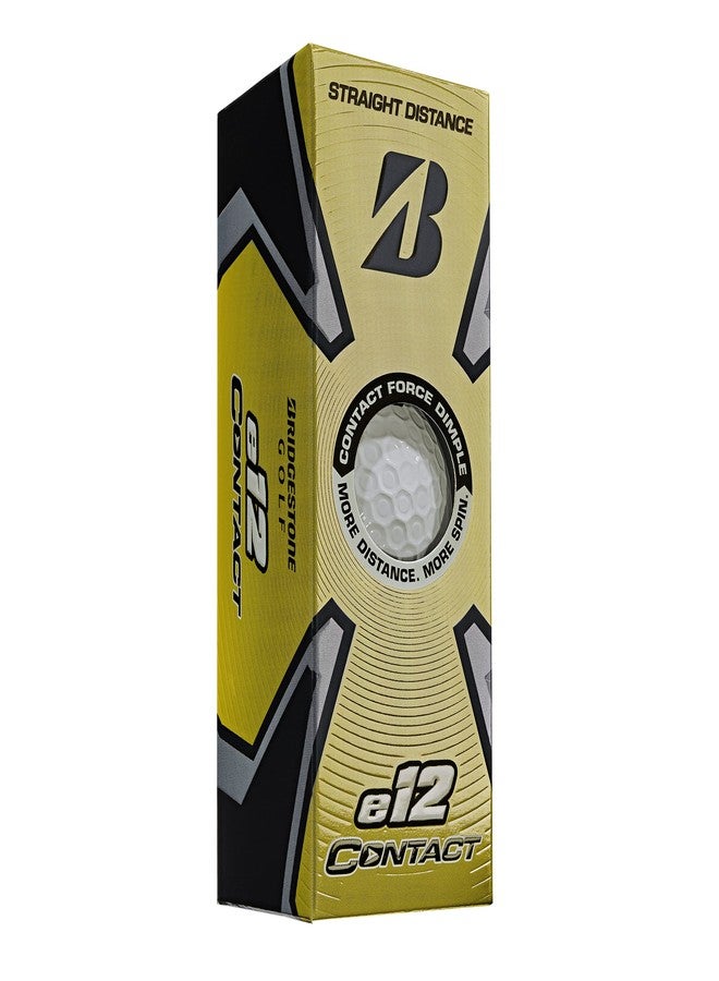 Bridgestone Golf 2023 Bridgestone Golf e12 Contact Golf Balls, White - Image 2