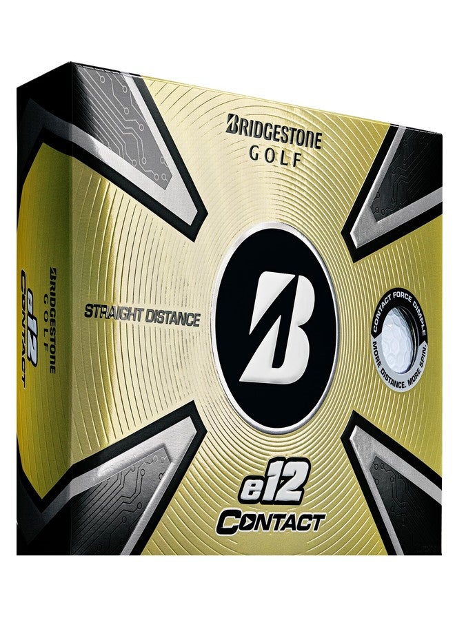 Bridgestone Golf 2023 Bridgestone Golf e12 Contact Golf Balls, White - Image 1