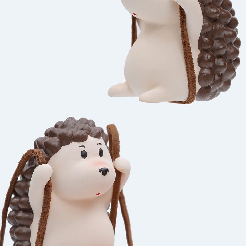 YGMONER Cute Swinging Hedgehog Car Rear View Mirror Hanging Accessories Funny Car Interior Decor Gifts for Women Men (Hedgehog) - Image 5