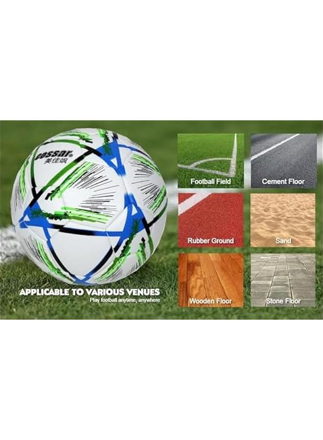 TRASSLE Football Club Training Ball,Football Soccer Ball Match,Premium Training Football For Kid Youth and Adult Size-5, Indoor & Outdoor Professional  - Image 3