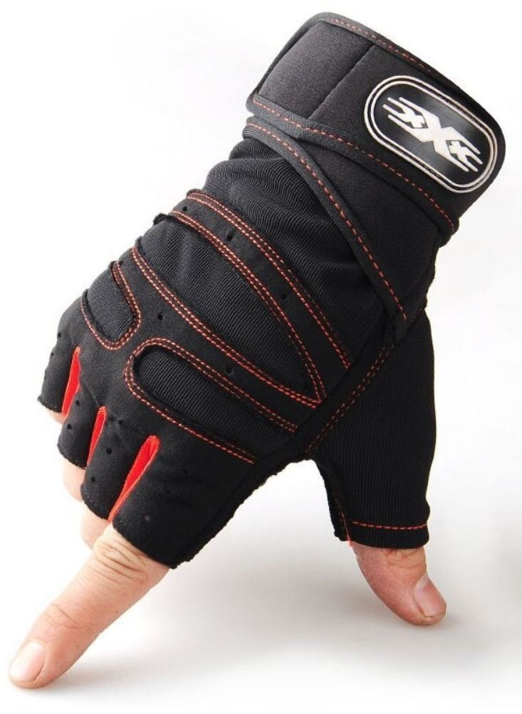Generic Fitness Half Finger Gloves Men And Women Wrist Guard Sports Dumbbell Riding Non Slip Horizontal Bar Exercise Training  - Image 1