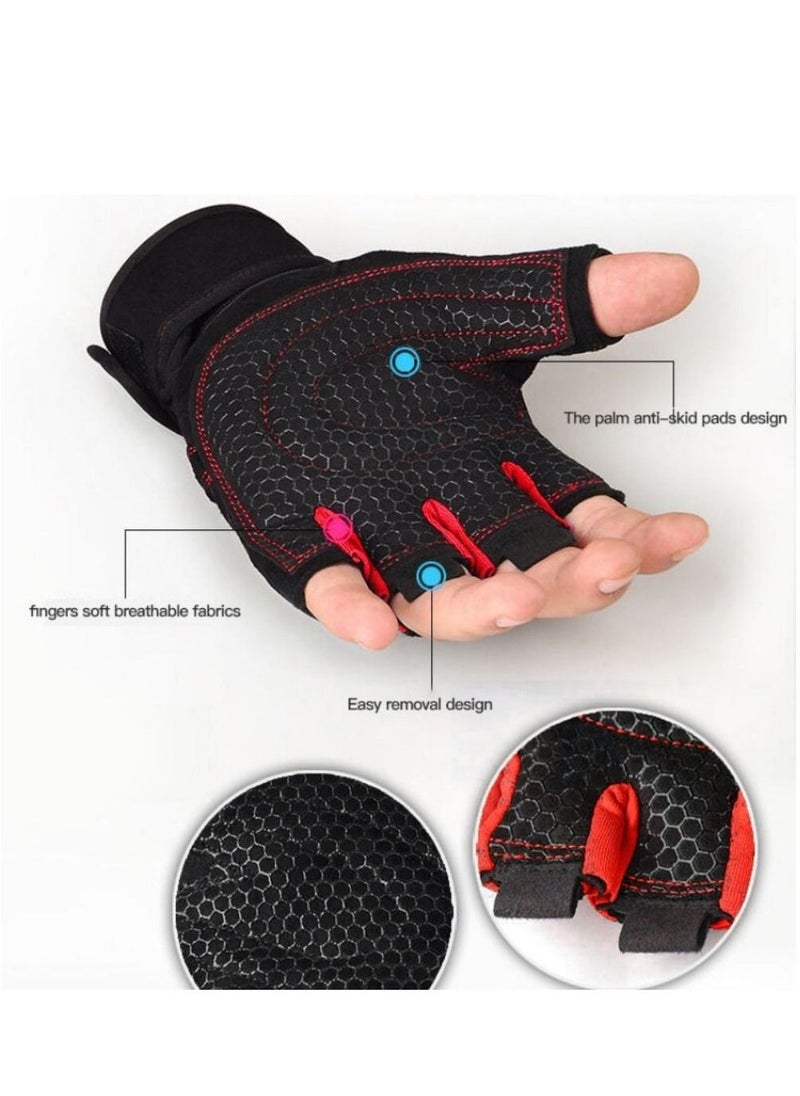 Generic Fitness Half Finger Gloves Men And Women Wrist Guard Sports Dumbbell Riding Non Slip Horizontal Bar Exercise Training  - Image 5
