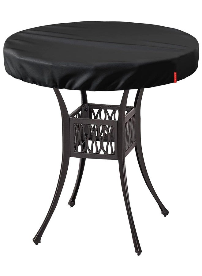 SoloToo Outdoor Round Table Cover,Waterproof Anti-UV Patio Round Table Top Covers,Fits Round Patio Furniture Up to 46" - 48" Diameter (Black) - Image 1