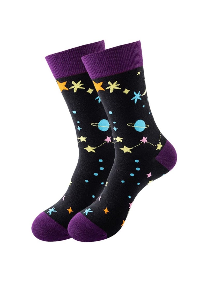 SYOSI Men's Colorful Dress Socks Novelty Funny Fancy Funky Patterned Crew Sock Casual Crazy Socks for Men, Men's Sports and Outdoors Fun Novelty Crew Socks  - Image 4