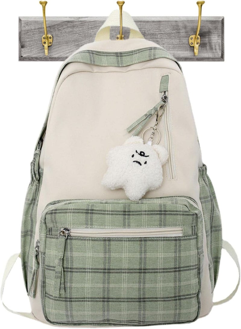 GGOOT Girl Kawaii Backpack,Schoolbag with Plush Pendant | Backpack Girls Small Backpack Purse Shoulder Bag For Women's Adult Kids School Travel - Image 5