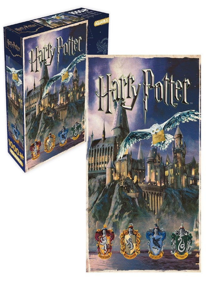 AQUARIUS Harry Potter Hogwarts 1000 Piece Jigsaw Puzzle – Collector Box, Officially Licensed Wizarding World Puzzle Featuring Hogwarts Castle and House Crests - Image 1